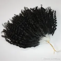 BWHAIR CE Zertifiziertes Mikroring 400S Los Kinky Curly Loop Haare Erweiterungen Natural Color286H