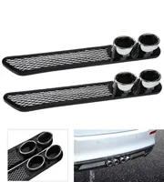 2pcs Car Plastic Dummy Dual Exhaust Pipe Stickers Car Styling Accessory Exhaust Muffler Tip Pipe Auto Accessories High Quality2104882