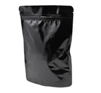 15x23cm Ziplock Aluminum Foil Bag Сумка тепловая уплотнение Черная чистая мешка с фольги