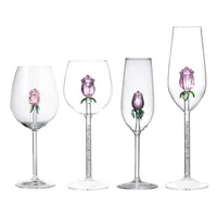 Rose Wine Glasses Mugs with Rose Inside Wine Glass Great for Week Gifts for Birthday Wedding Party Christmas Celebration 35ED X0702166