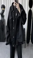 GODLIKEU printemps automne à manches longues noir surdimensionné Harajuku Denim Jeans veste hommes vêtements mode coréen hauts 2202213831105