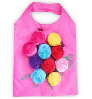 Rose Foldable Shopping Bag 3D Flower Folding Reusable ECO Friendly Shoulder Bag Folding Pouch Storage Bags HHA6369123726