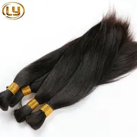 LY Hair Mix Length Brazilian Bulk Hair Straight Human Braiding Hair Bulk No Weft Brazilian Straight Bulk Braiding313p