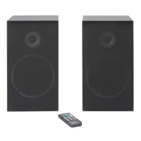 Portabla högtalare Bluetooth Wireless Bookhelf -högtalare Set av 2 Black Z0317