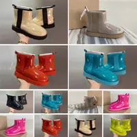 Classic Clear Mini Shoes Designer Women Botots Men Men Snow Kids Children Furry Satin Boot 20 Booties de tornozelo Leather258m
