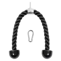 Heavy Duty Tricep Rope 27in Pull Down Fitness Cable Attachment Machine Coated Nylon Rope with Snap Hook256r