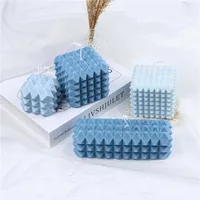 Craft Tools Cuboid Cone Silicone Candle Mold DIY Rectangle Aroma Bubble Square Soap 3D Stereo Decor Plaster Supplies Crystal Cinna282v