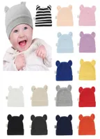 Caps Hats Baby Hat With Bear Ears Cotton Winter Warm Born Accessories Boys And Girls Toddler Beanie Cap Cute Infant For Kids6029309