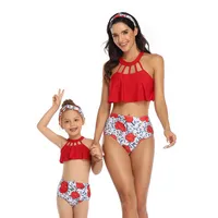 Девушка купальники младенца девочка для купания костюма бикини сета купальников 2 куски летний пляжный наряд лучших шляп