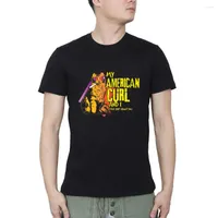 남자 T 셔츠 American Curl Cat Unisex Vintage Sport Shirt 티셔츠 남자 옷을위한