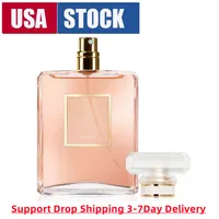 wysokiej jakości naturalne perfumy sprayowe dla kobiet USA 3-7 Szybka dostawa Kolonia 100 ml EDP Lady Zapach Walentynki Prezent Długie przyjemne perfumy w sprzedaży