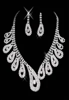 15042 in Stock Bridal Sets Jewelry Rhinestone on Wedding Party Prom Cocktail Girl New New Silver2060030