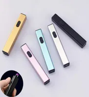 Portable USB Rechargeable Arc Plasma Heaters Cigar Electronic Cigarette Lighter Charg Lighters Flameless Slim Windproof Charging E9561716