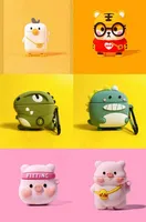 for AirPods 1 2 3 Airpod Pros cases 3D Avocado Shark Corgi Dog Key Chain Wireless Earphone Bluetooth Headset Case Silicone Cover4694600