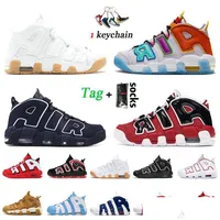 Other Accessories Authentic Fashion Uptempos Scottie Pippen Basketball Shoes Women Mens Black White Varsity Red Aqua Gum Bls Hoops P Dhkjs