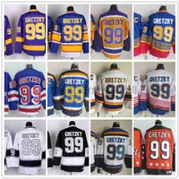 Los Angeles''Kings''New Retro Ice Hockey Jerseys 99 Wayne Gretzky Stitched Jersey