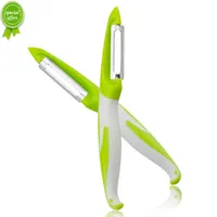 1PCS Green Gear Planing / Plane Peeler Couteau en acier inoxydable / PP Gadgets de couteau à épluche multifonctionnement Veleper Végétable Portifon