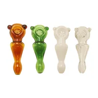 CSYC Y145 Smoking Pipe About 4.1 Inches Star Screen Perc Double Dots Spoon Bowl Tobacco Glass Pipes