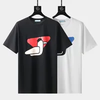Lüks Tasarımcılar Erkek Tişörtler Tee Yeni Kısa Kollu Yaz% 100 Pamuklu Yüksek Kaliteli Erkek Tişört Boyuncu Tasarımcı Tişörtleri İçin Siyah Beyaz Boyut