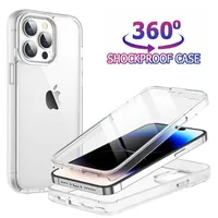 Cell Phone Cases 360 Full Body PCTPU Shockproof Protective Case Cover For iPhone 14 Pro max 13 12 11 X XS XR 7 8 Plus 6 6S SE 2020 Z0316