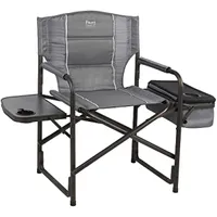 Timber Ridge Laurel Outdoor Folding Director s Chair with Cooler Bag & Side Table Gray