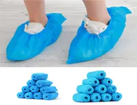 Wearable Nonwoven Fabric Disposable Shoes Covers with Elastic Band Breathable Dustproof Thickened Antislip Antistatic Shoe Cov8340137