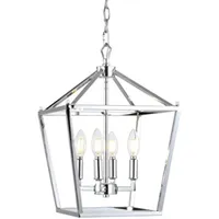 Pagode Lantern, dimmbare verstellbare Metall -LED -Anhänger Klassiker traditionelles Esszimmer Wohnzimmer Küche Foyer Schlafzimmer Flur, 12 Zoll, Chrom