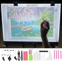 Super-thin 5d Diy Diamond Painting USB Led Light Box A5 A4 A3 Led Drawing Tablet Digital Graphics Electronic Art Light Pad Board 2232Q