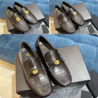 Loafers in Leather Designer Fashion Den senaste vintage dubbelknappen Link Small Golden Ball Loafers på hösten och vinterstorlek 38-45