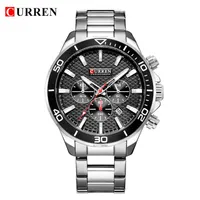 Watches For Men Stainless Steel Band Quartz Wristwatch Fashion Brand CURREN Chronograph and Calendar Male Clock Reloj Hombre3291