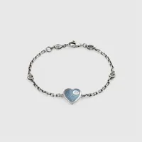 2023 Designer New Gujia interlocking s925 sterling silver sky-blue enamel love bracelet G family jewelry women's light luxury gift