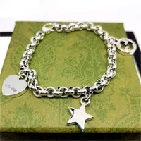 2023 Designer New Fashion jewelry Fashion ancient double letter love star three small hanging pieces thin thick version men's and women's Bracelet