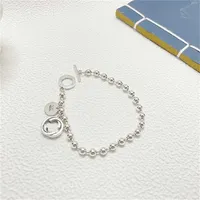 2023 Designer New jewelry silver Buddha bead buckle bracelet double pendant hand decoration hip hop gift version