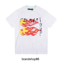 Men's T-shirts Dong Same Cpfm Eternal Love Charity Flame Letter Foam Printed and Women's Short Sleeve