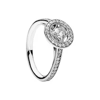 Clear CZ Diamond Vintage Allure Rings Set Original Box for Pandora 925 Sterling Silver luxury designer jewelry women Ring304N