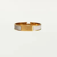 Klassisches H -Armband 18K Gold Armband Mens Luxusmarke Emaille Armband Frauen Geburtstag Muttertag Schmuck Weihnachtsgeschenke