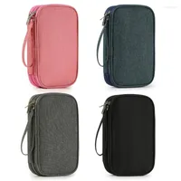 Storage Bags 594C Data Cable Bag Portable Double Layer Digital USB Hard Disk Carry