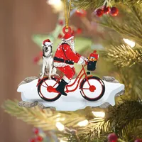 Christmas Decorations Tree Old Man Bicycle Dog Wooden Drop Ornament Pendant Personalized Decoration Year Gifts Navidad Ornaments 3T