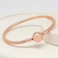 Whole-Bracelet for Pandora 925 sterling silver plated rose gold luxury designer jewelry ladies bracelet with original box254g