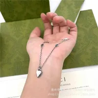 2023 Designer New Fashion jewelry Gujia 925 Silver Old Love Pendant double Necklace couple necklace