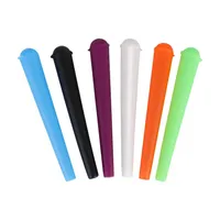 Smoking Colorful Plastic Pen Style Portable Dry Herb Tobacco Preroll Rolling Roller Cigarette Cigar Holder Stash Case Cone Horn Storage Box Tube DHL