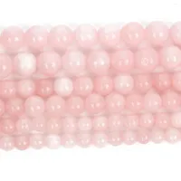 Beads Natural Stone Pink Morganite Quartz Round Loose For Jewelry Making DIY Bracelets Necklace Accessories 6 8 10MM