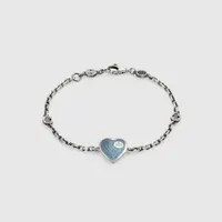 2023 Designer New Gujia interlocking s925 sterling silver sky-blue enamel love bracelet G family jewelry women's light luxury gift