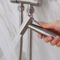 Bath Accessory Set Handheld Toilet Bidet Sprayer Kit Stainless Steel Hand Faucet For Bathroom Shower Head Self Cleaning267W
