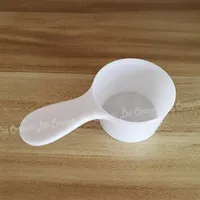100pcs lot 50ML Plastic Measuring Scoop 25 gram Spoon 25g Measure Spoons Kitchen Tools - white 237V