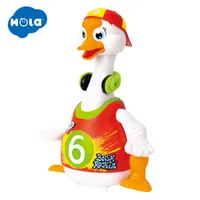 Learning Toys HOLA Baby 18 Months Hip-Hop Goose Early Education Kids Toys for 2 3 Year Old Boys Girls Music Walking Flashing Lights Dancing 230320