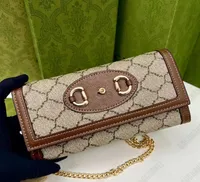 Classic wallet Womens diagonal chain shoulder bags Designer handbag Fashion double letter printed card purse3850345