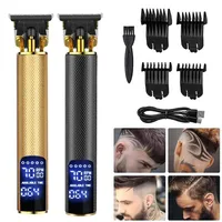 Professional Shaver Barber Hair Clipper Rechargeable Electric T-Outliner Cutting Machine Beard Trimmer Razor for Men Cutter2478
