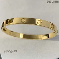 Love series gold bangle Au 750 18 K never fade 18-21 size with box with screwdriver official replica top quality luxury brand jewelry 5A YH2I