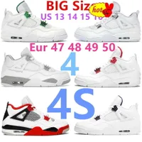 TOP Big Size 13 14 15 16 Basketball Shoes Green Metallic 4s Red Thunder 4 Outdoor Footwear Pure Money White Cement Designer Sneakers Mens Sports